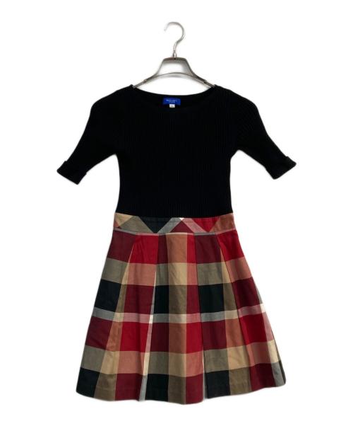 BLUE LABEL CRESTBRIDGE（ブルーレーベルクレストブリッジ）BLUE LABEL CRESTBRIDGE (ブルーレーベルクレストブリッジ) ドッキングワンピース ブラック サイズ:36の古着・服飾アイテム
