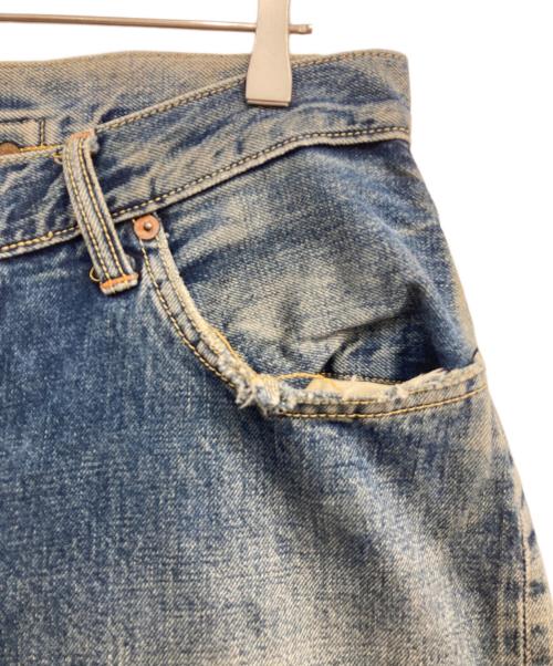 Sewing Chop O'alls（ソーイングチョップオールズ）Sewing Chop O'alls (ソーイングチョップオールズ) シンチバッククデニムパンツ ブルー サイズ:36の古着・服飾アイテム