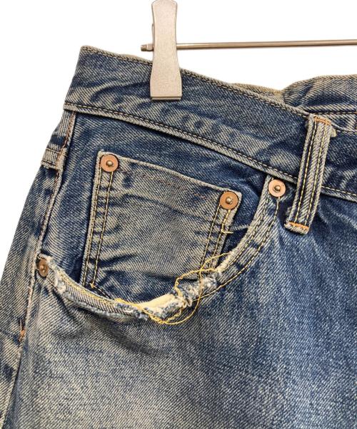 Sewing Chop O'alls（ソーイングチョップオールズ）Sewing Chop O'alls (ソーイングチョップオールズ) シンチバッククデニムパンツ ブルー サイズ:36の古着・服飾アイテム