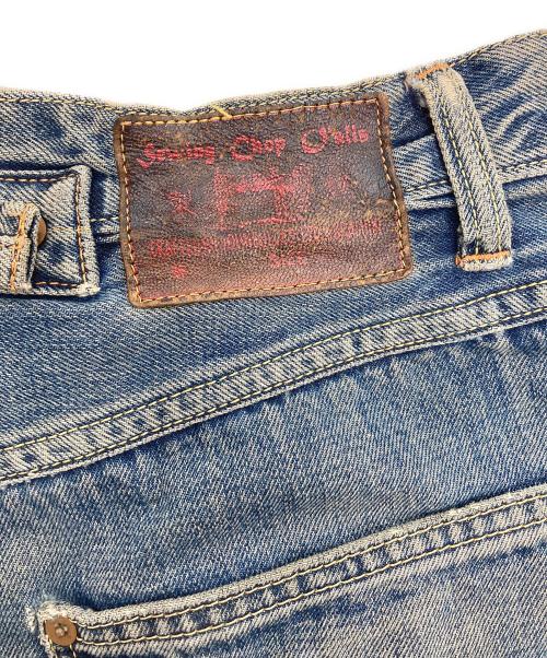 Sewing Chop O'alls（ソーイングチョップオールズ）Sewing Chop O'alls (ソーイングチョップオールズ) シンチバッククデニムパンツ ブルー サイズ:36の古着・服飾アイテム