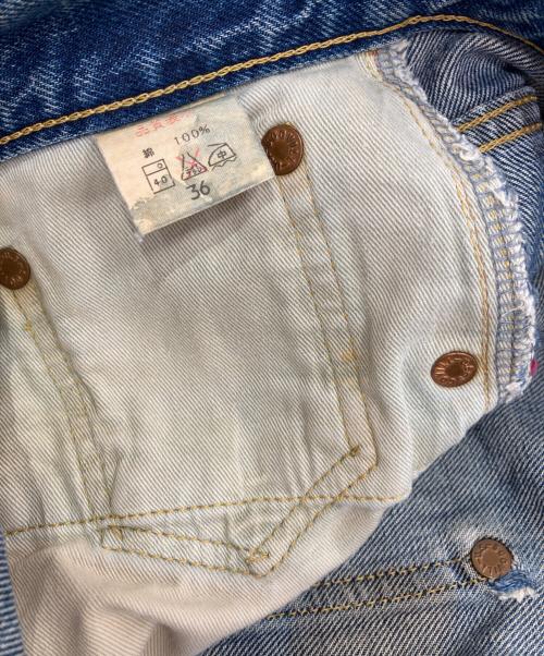 Sewing Chop O'alls（ソーイングチョップオールズ）Sewing Chop O'alls (ソーイングチョップオールズ) シンチバッククデニムパンツ ブルー サイズ:36の古着・服飾アイテム