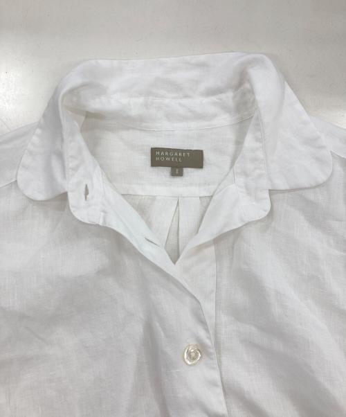 MARGARET HOWELL（マーガレットハウエル）MARGARET HOWELL (マーガレットハウエル) LINEN VOILE SHIRT ホワイト サイズ:2の古着・服飾アイテム