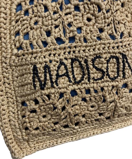MADISON BLUE（マディソンブルー）MADISON BLUE (マディソンブルー) CROCHET TOTE BAG PAPEER ベージュの古着・服飾アイテム