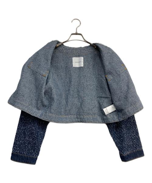 LAGUNA MOON（ラグナムーン）LAGUNA MOON (ラグナムーン) ツイードライクノーカラーデニムジャケット インディゴ サイズ:ｆｒｅｅの古着・服飾アイテム