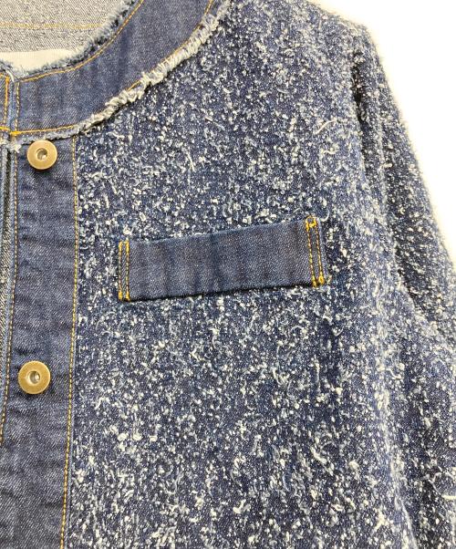 LAGUNA MOON（ラグナムーン）LAGUNA MOON (ラグナムーン) ツイードライクノーカラーデニムジャケット インディゴ サイズ:ｆｒｅｅの古着・服飾アイテム