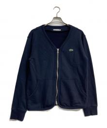 LACOSTE（ラコステ）の古着「ダブルジップスウェットカーディガン」｜ネイビー