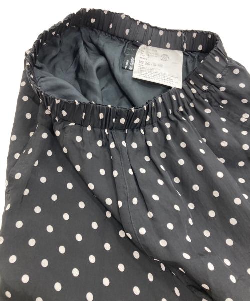 JUNYA WATANABE COMME des GARCONS（(ジュンヤワタナベ コムデギャルソン）JUNYA WATANABE COMME des GARCONS ((ジュンヤワタナベ コムデギャルソン) キュプラドットプリントフリルスカート ブラック サイズ:Sの古着・服飾アイテム