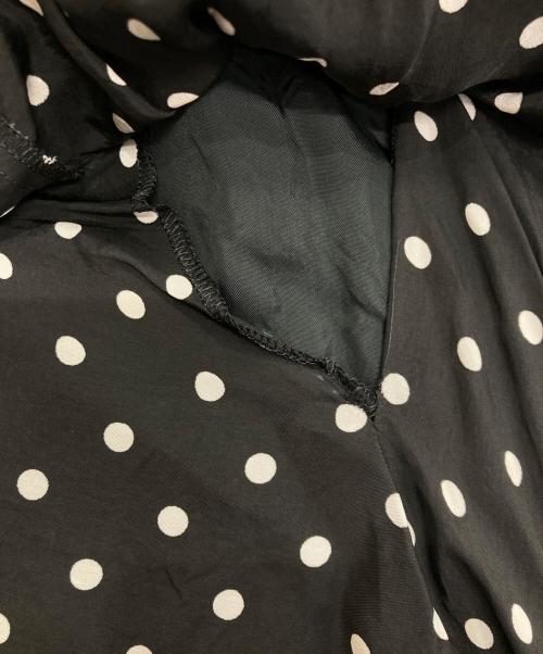 JUNYA WATANABE COMME des GARCONS（(ジュンヤワタナベ コムデギャルソン）JUNYA WATANABE COMME des GARCONS ((ジュンヤワタナベ コムデギャルソン) キュプラドットプリントフリルスカート ブラック サイズ:Sの古着・服飾アイテム