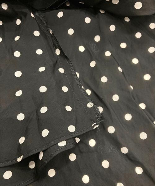 JUNYA WATANABE COMME des GARCONS（(ジュンヤワタナベ コムデギャルソン）JUNYA WATANABE COMME des GARCONS ((ジュンヤワタナベ コムデギャルソン) キュプラドットプリントフリルスカート ブラック サイズ:Sの古着・服飾アイテム