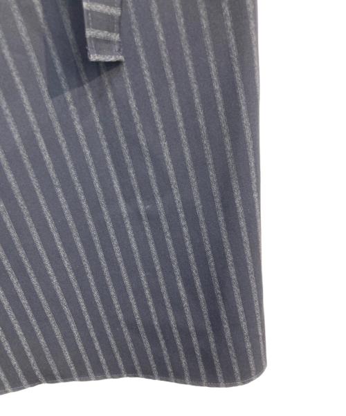 BACCA（バッカ）BACCA (バッカ) STRIPE GABARDINE WRAP LONG SKIRT ネイビー サイズ:36の古着・服飾アイテム