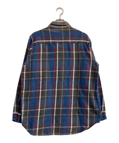 FIVE BROTHER（ファイブブラザー）FIVE BROTHER (ファイブブラザー) 長袖シャツ ブルー×レッド サイズ:LTの古着・服飾アイテム
