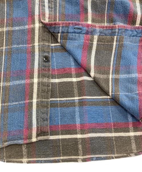 FIVE BROTHER（ファイブブラザー）FIVE BROTHER (ファイブブラザー) 長袖シャツ ブルー×レッド サイズ:LTの古着・服飾アイテム