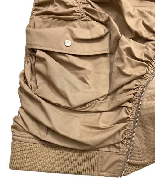 JOSW MOON（ジョゼムーン）JOSW MOON (ジョゼムーン) MA-1 LIKE MINI SKIRT ベージュ サイズ:36の古着・服飾アイテム