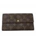 LOUIS VUITTON（ルイ ヴィトン）の古着「長財布　モノグラム　」｜ブラウン