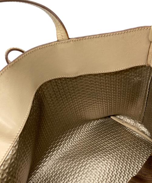Salvatore Ferragamo（サルヴァトーレ フェラガモ）Salvatore Ferragamo (サルヴァトーレ フェラガモ) ダブルガンチーニ・トートバッグ ベージュの古着・服飾アイテム