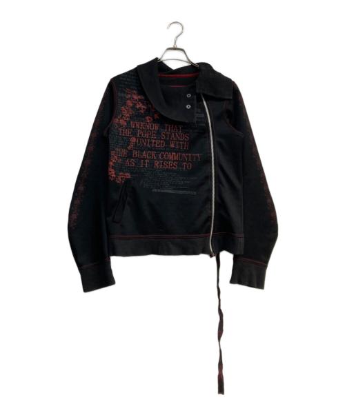 h.ANARCHY（エイチアナーキ）h.ANARCHY (エイチアナーキ) ジップアップレイヤードスウェット ブラック サイズ:Freeの古着・服飾アイテム