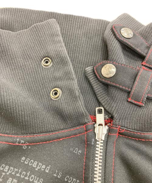 h.ANARCHY（エイチアナーキ）h.ANARCHY (エイチアナーキ) ジップアップレイヤードスウェット ブラック サイズ:Freeの古着・服飾アイテム