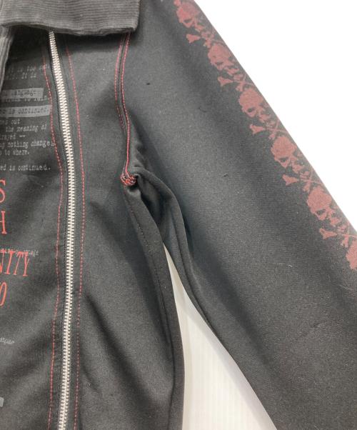 h.ANARCHY（エイチアナーキ）h.ANARCHY (エイチアナーキ) ジップアップレイヤードスウェット ブラック サイズ:Freeの古着・服飾アイテム