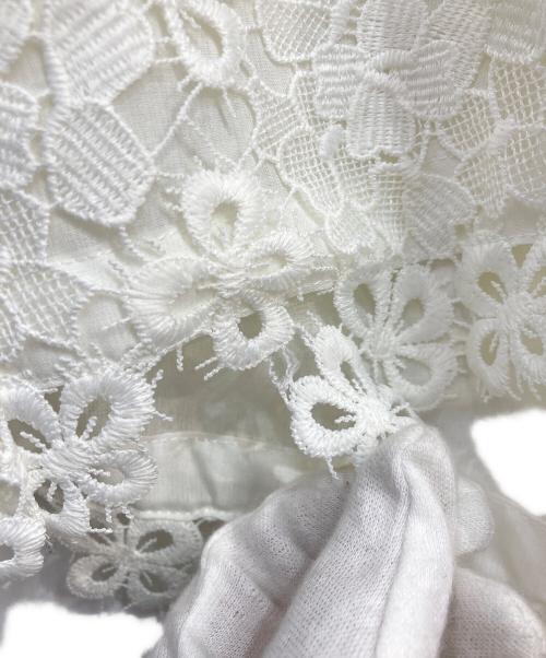 BEARDSLEY（ビアズリー）BEARDSLEY (ビアズリー) 裾レースカットソー ホワイト サイズ:Freeの古着・服飾アイテム