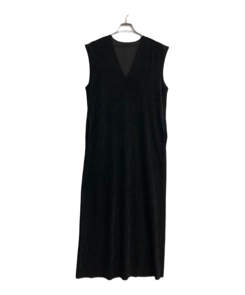 CITYSHOP（シティショップ）CITYSHOP (シティショップ) FAUX SUEDE I-LINE DRESS：ワンピース ブラック サイズ:36の古着・服飾アイテム
