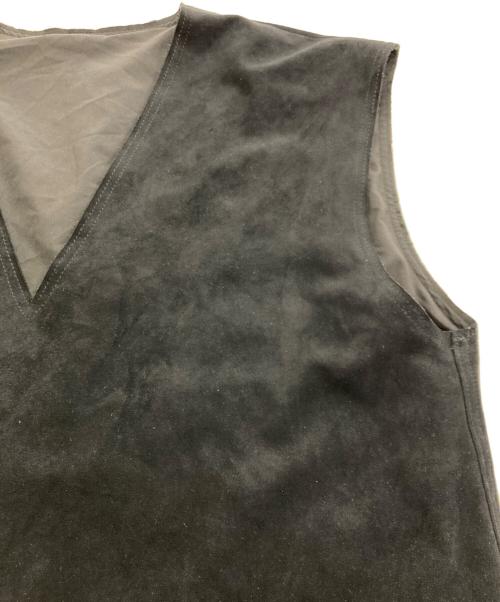 CITYSHOP（シティショップ）CITYSHOP (シティショップ) FAUX SUEDE I-LINE DRESS：ワンピース ブラック サイズ:36の古着・服飾アイテム