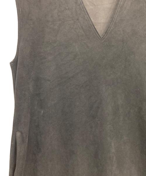 CITYSHOP（シティショップ）CITYSHOP (シティショップ) FAUX SUEDE I-LINE DRESS：ワンピース ブラック サイズ:36の古着・服飾アイテム