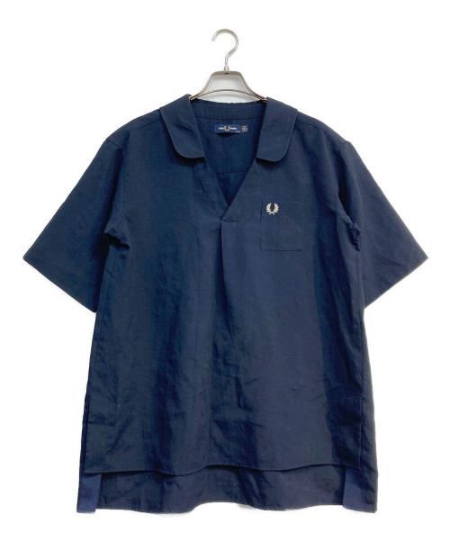FRED PERRY（フレッドペリー）FRED PERRY (フレッドペリー) Short Sleeve Skipper Shirt ネイビー サイズ:UK10の古着・服飾アイテム