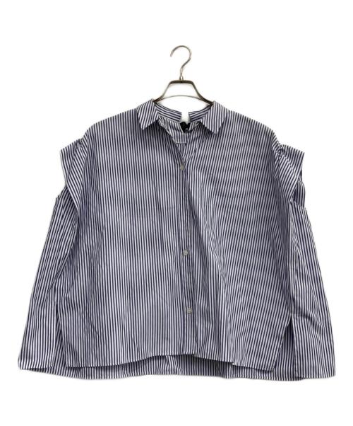 HERENCIA（ヘレンチア）HERENCIA (ヘレンチア) Back ribbon blouse ブルー×ホワイト サイズ:ｆｒｅｅの古着・服飾アイテム
