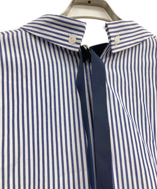 HERENCIA（ヘレンチア）HERENCIA (ヘレンチア) Back ribbon blouse ブルー×ホワイト サイズ:ｆｒｅｅの古着・服飾アイテム