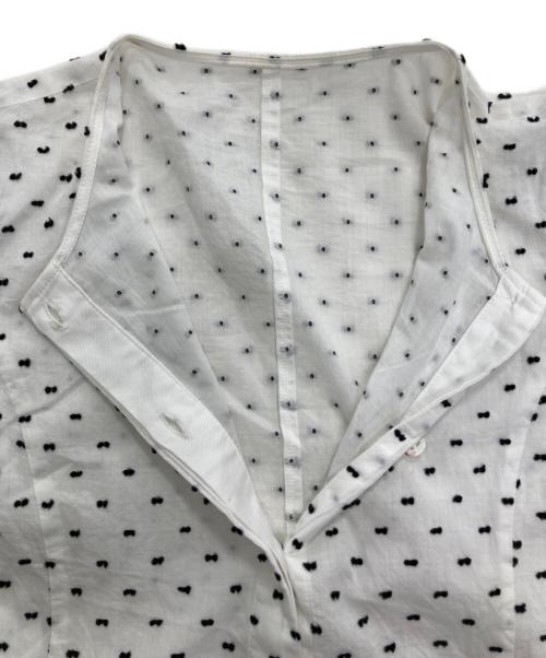 OHGA（オオガ）OHGA (オオガ) ピンドットブラウス ホワイト サイズ:FREEの古着・服飾アイテム