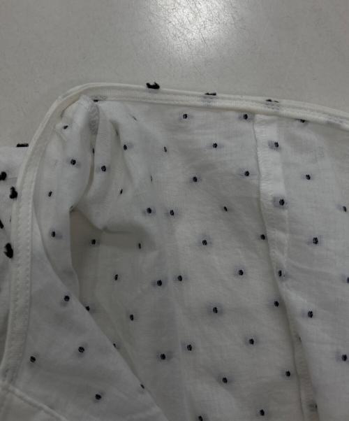 OHGA（オオガ）OHGA (オオガ) ピンドットブラウス ホワイト サイズ:FREEの古着・服飾アイテム