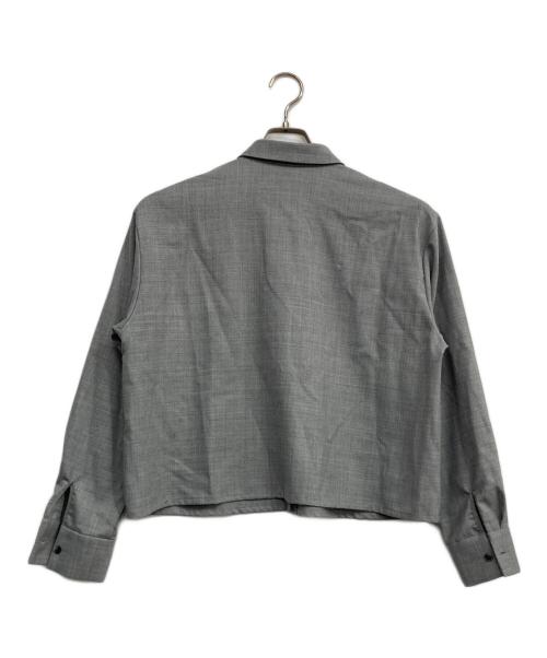 mizuiro-ind（ミズイロインド）mizuiro-ind (ミズイロインド) 長袖クロップドシャツ グレー サイズ:Freeの古着・服飾アイテム