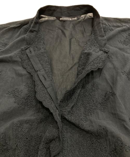 mizuiro-ind（ミズイロインド）mizuiro-ind (ミズイロインド) レースブラウス ブラック サイズ:Freeの古着・服飾アイテム