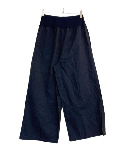 BEARDSLEY（ビアズリー）BEARDSLEY (ビアズリー) リネンコットンパンツ ネイビー サイズ:Freeの古着・服飾アイテム