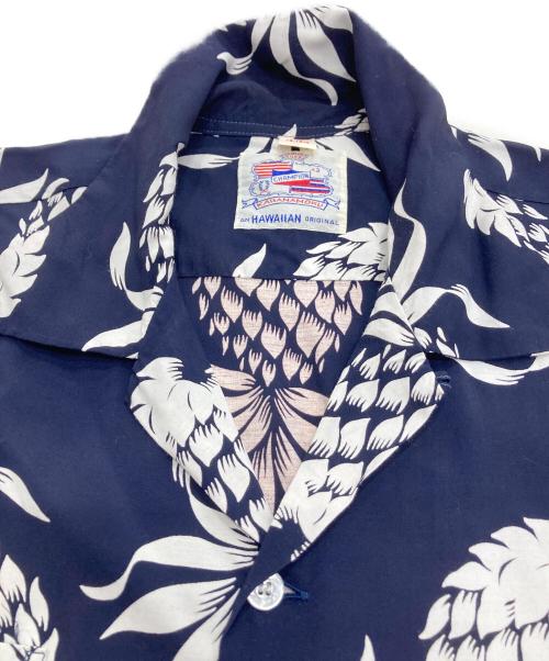 Duke Kahanamoku（デュークカハナモク）DUKE KAHANAMOKU (デュークカハナモク) アロハシャツ ネイビー サイズ:Ｍの古着・服飾アイテム