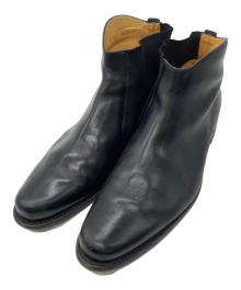 PARABOOT（パラブーツ）の古着「ポインテッドトゥ ハーフサイドゴアブーツ」｜ブラック