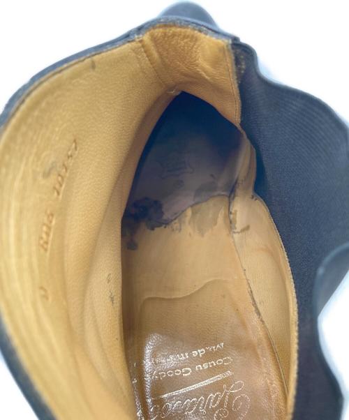 PARABOOT（パラブーツ）PARABOOT (パラブーツ) ポインテッドトゥ ハーフサイドゴアブーツ ブラック サイズ:8の古着・服飾アイテム