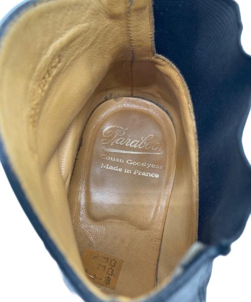 PARABOOT（パラブーツ）PARABOOT (パラブーツ) ポインテッドトゥ ハーフサイドゴアブーツ ブラック サイズ:8の古着・服飾アイテム