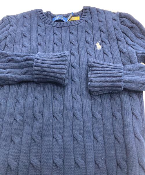 POLO RALPH LAUREN（ポロ・ラルフローレン）POLO RALPH LAUREN (ポロ・ラルフローレン) ケーブルニット ネイビー サイズ: XSの古着・服飾アイテム