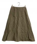 EVERYDAY I LIKE.エヴリデイ アイ ライク）の古着「Linen Flare Skirt」｜ブラウン