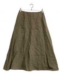 EVERYDAY I LIKE.（エヴリデイ アイ ライク）の古着「Linen Flare Skirt」｜ブラウン