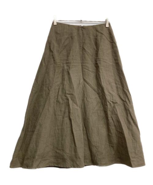 EVERYDAY I LIKE.（エヴリデイ アイ ライク）EVERYDAY I LIKE. (エヴリデイ アイ ライク) Linen Flare Skirt ブラウン サイズ:36の古着・服飾アイテム