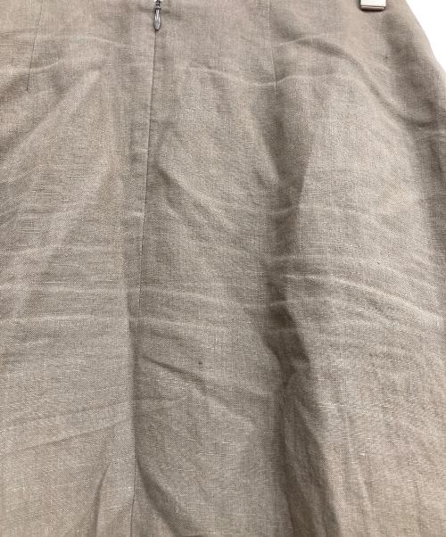 EVERYDAY I LIKE.（エヴリデイ アイ ライク）EVERYDAY I LIKE. (エヴリデイ アイ ライク) Linen Flare Skirt ブラウン サイズ:36の古着・服飾アイテム