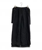 deresデレス）の古着「Nina squeeze linen skirt」｜ブラック