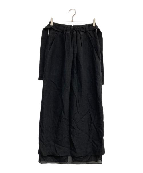 deres（デレス）deres (デレス) Nina squeeze linen skirt ブラック サイズ:1Tの古着・服飾アイテム