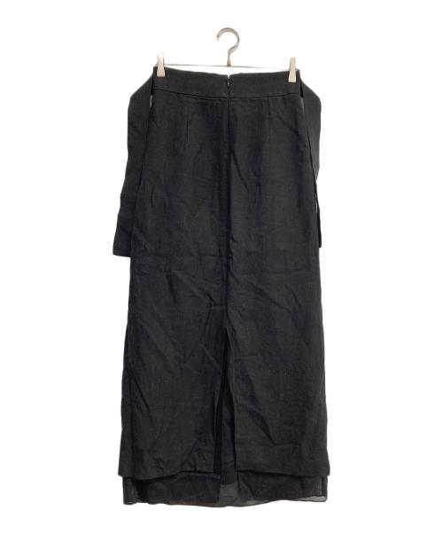 deres（デレス）deres (デレス) Nina squeeze linen skirt ブラック サイズ:1Tの古着・服飾アイテム