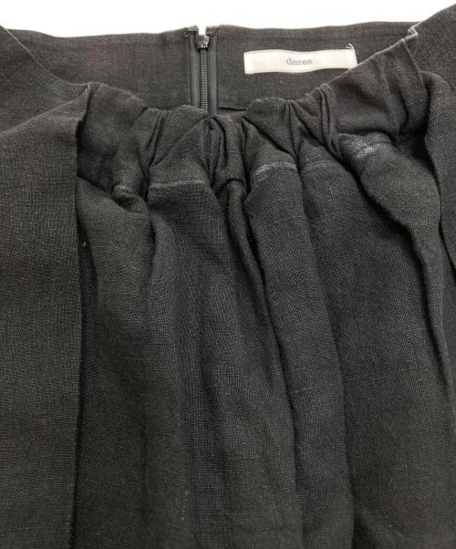 deres（デレス）deres (デレス) Nina squeeze linen skirt ブラック サイズ:1Tの古着・服飾アイテム