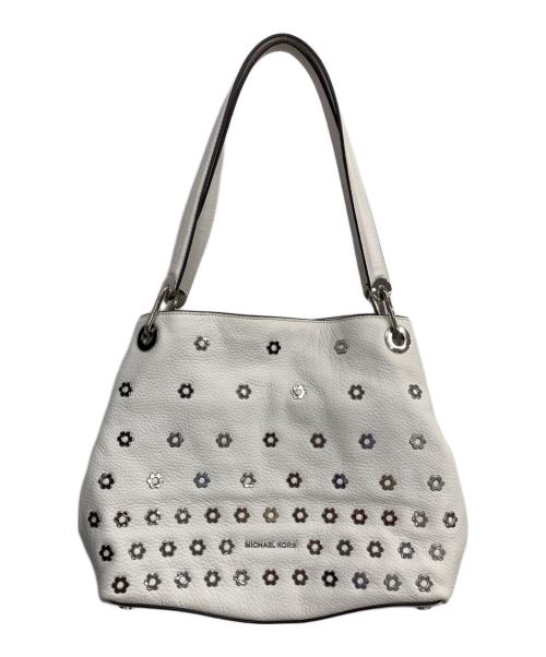 MICHAEL KORS（マイケルコース）MICHAEL KORS (マイケルコース) フラワービジュートートバッグ アイボリーの古着・服飾アイテム