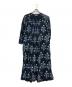 ne quittez pas（ヌキテパ）の古着「COTTON JQD MARIGOLD PRINT 長袖ワンピース」｜ネイビー
