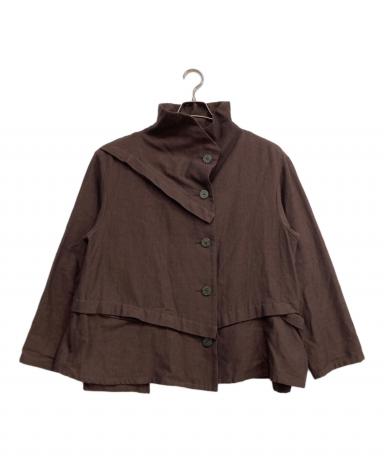 中古・古着通販】慈雨 (ジウ) 変形シャツジャケット ブラウン サイズ